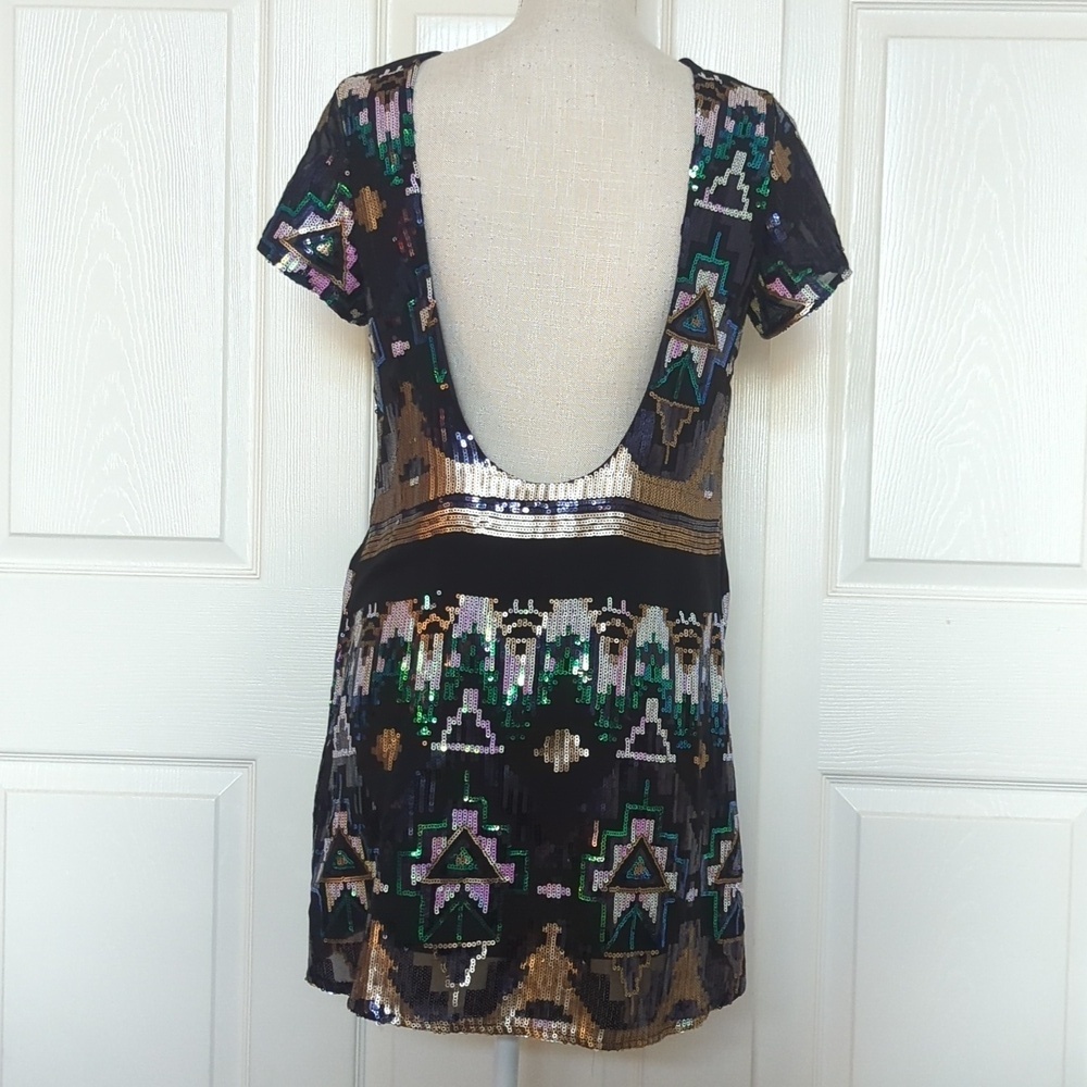 Show Me Your MuMu Black Geometric Mini Dress - Picture 6 of 9
